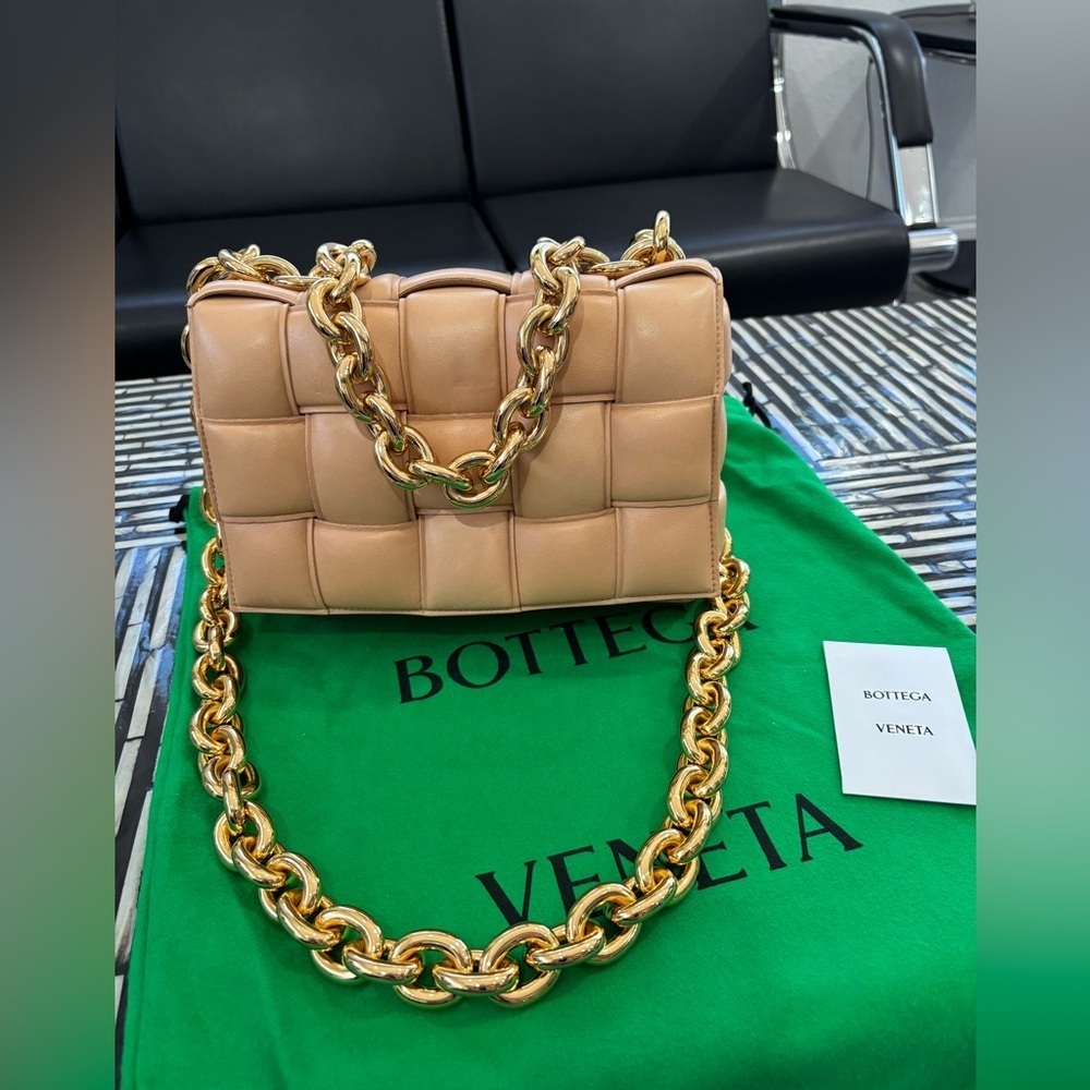 Authentic Brand New Bottega Veneta beige padded cassette Bag